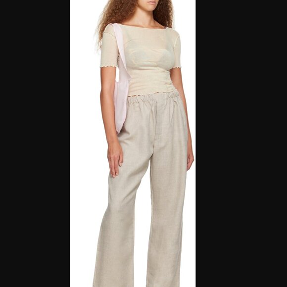 Baserange Beige Lane Lounge Pants Size Small NWT! - Picture 3 of 12